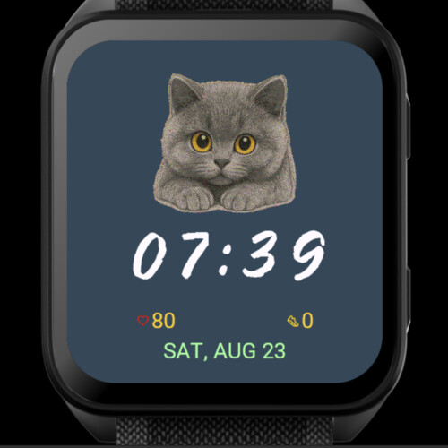 Kitten Watchface · Screenshot 2