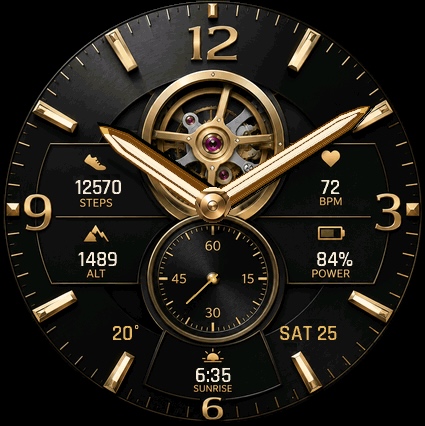 Obsidian Helix: Luxury Analog Watch Face · Screenshot 2