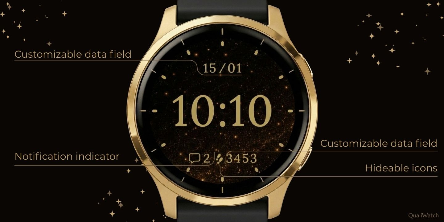 Galaxy Elegant - Premium Digital Watch Face · Screenshot 0