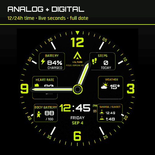 VoltGrid Hybrid - Analog Watch face · Screenshot 3