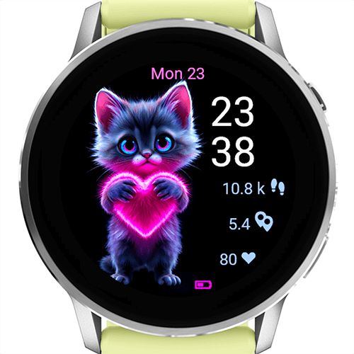 Neon Heart Paws G · Screenshot 1