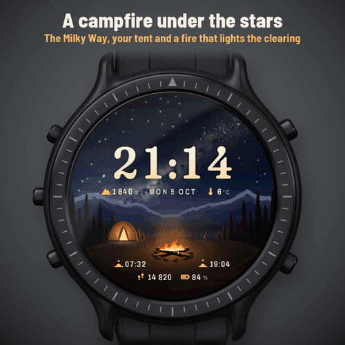 Astra Campfire Pro – 露营篝火动态表盘 · Screenshot 0