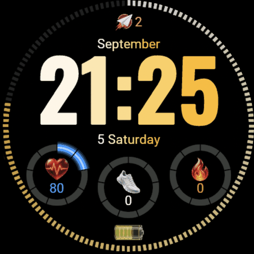 Solar Gradient AMOLED: Digital Sport & Health · Screenshot 0