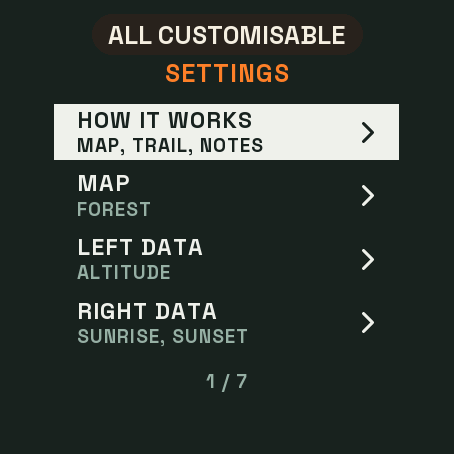 TRAILMAP — Topographic Trail Watch Face · Screenshot 3