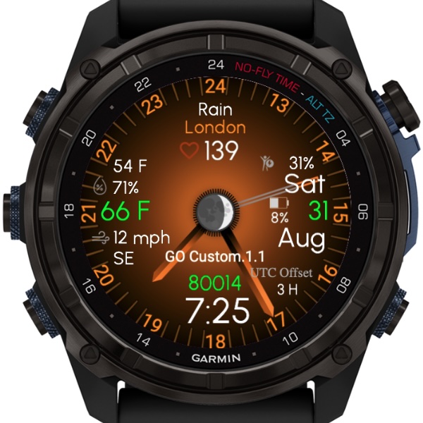 NA - Custom Dive - Orange (TRIAL - Garmin Weather) · Screenshot 2