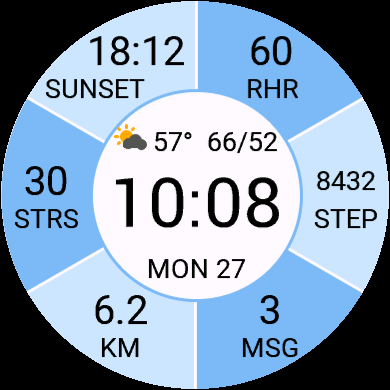 Sectors - Six Data Fields & Weather · Screenshot 2