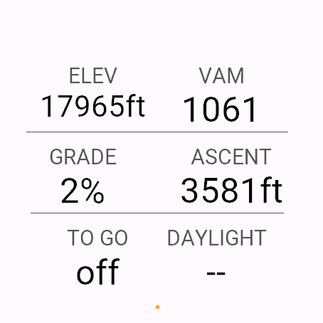 Cairn Pro - Hiking Data Field with VAM & Sunset · Screenshot 1