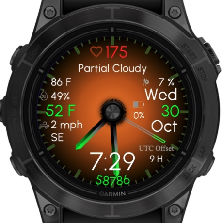Gradient Green (Garmin Weather) · Screenshot 1