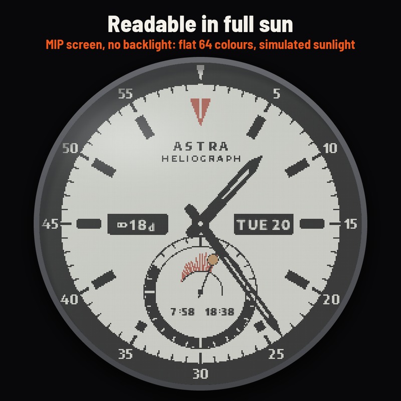 Astra Heliograph Free – 阳光下清晰的户外表盘 · Screenshot 1