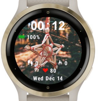 Christmas Star Garmin watch face