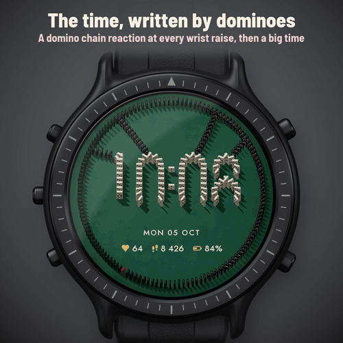 Astra Domino Pro – 动态多米诺骨牌效应表盘 · Screenshot 0