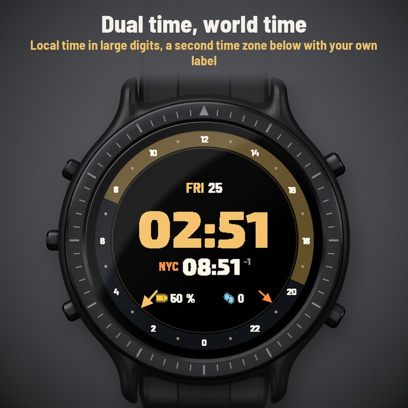 Astra Globe Pro – 双时区表盘，世界时间，GMT · Screenshot 0