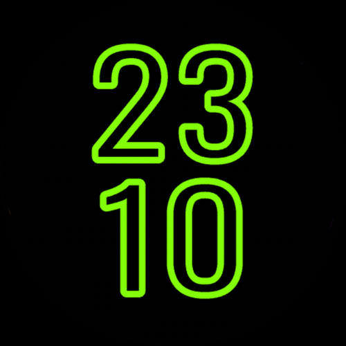 Outline Typography: Minimal Big Digits photon · Screenshot 0