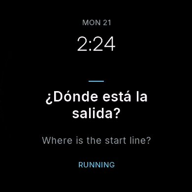 Stride Words Watch Face - Learn Spanish Daily · Screenshot 0