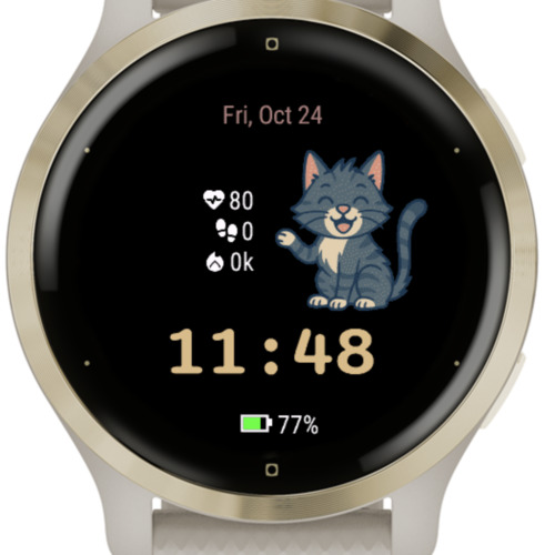 Happy Cat – Adaptive Watch Face · Screenshot 2
