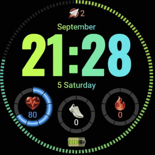 Volt Gradient AMOLED: Digital Sport & Health · Screenshot 0