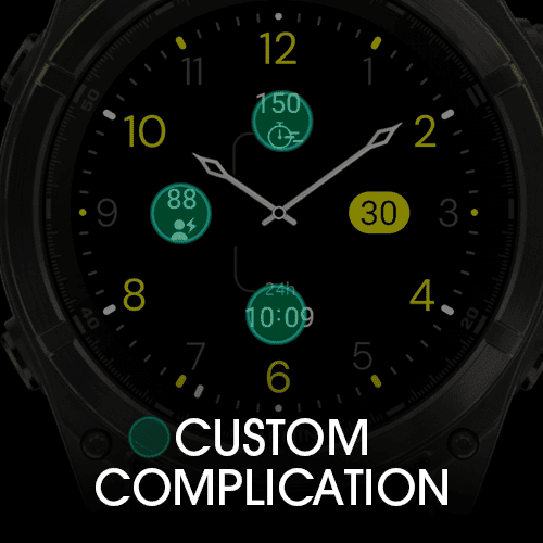 Minimal Black v18 - Analog Watch Face · Screenshot 3
