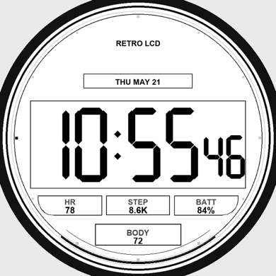 Retro LCD Round · Screenshot 0