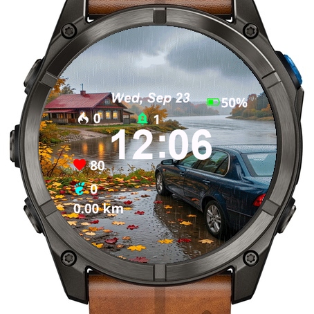 View Car Parked Rain Next River · Screenshot 1