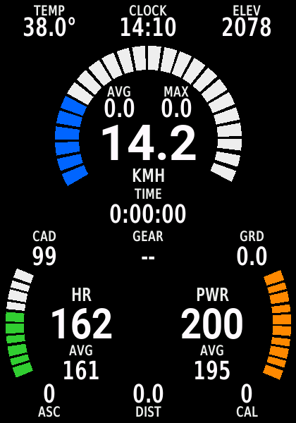 Dash - peak performance data field · Screenshot 1