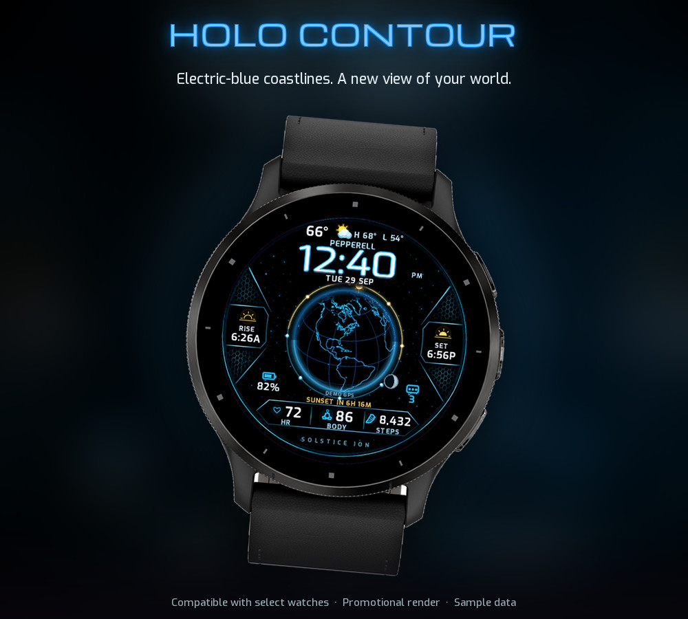 Solstice Ion (Trial) Garmin watch face