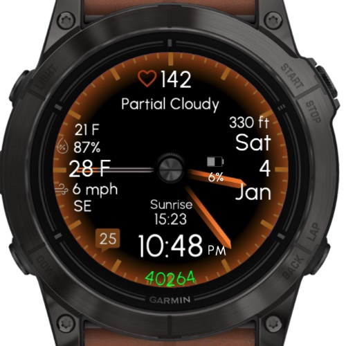 Gradient - Orange (Garmin Weather) · Screenshot 4