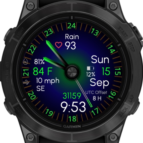 NA Custom Dive - Green (TRIAL VER Garmin Weather) · Screenshot 1