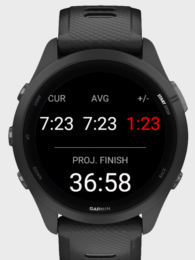 RacePace - Race Pace Data Screen · Screenshot 1