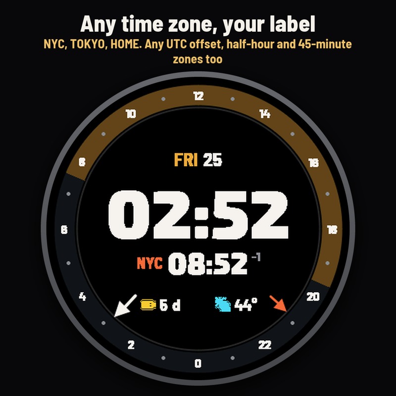 Astra Globe Pro – 双时区表盘，世界时间，GMT · Screenshot 2