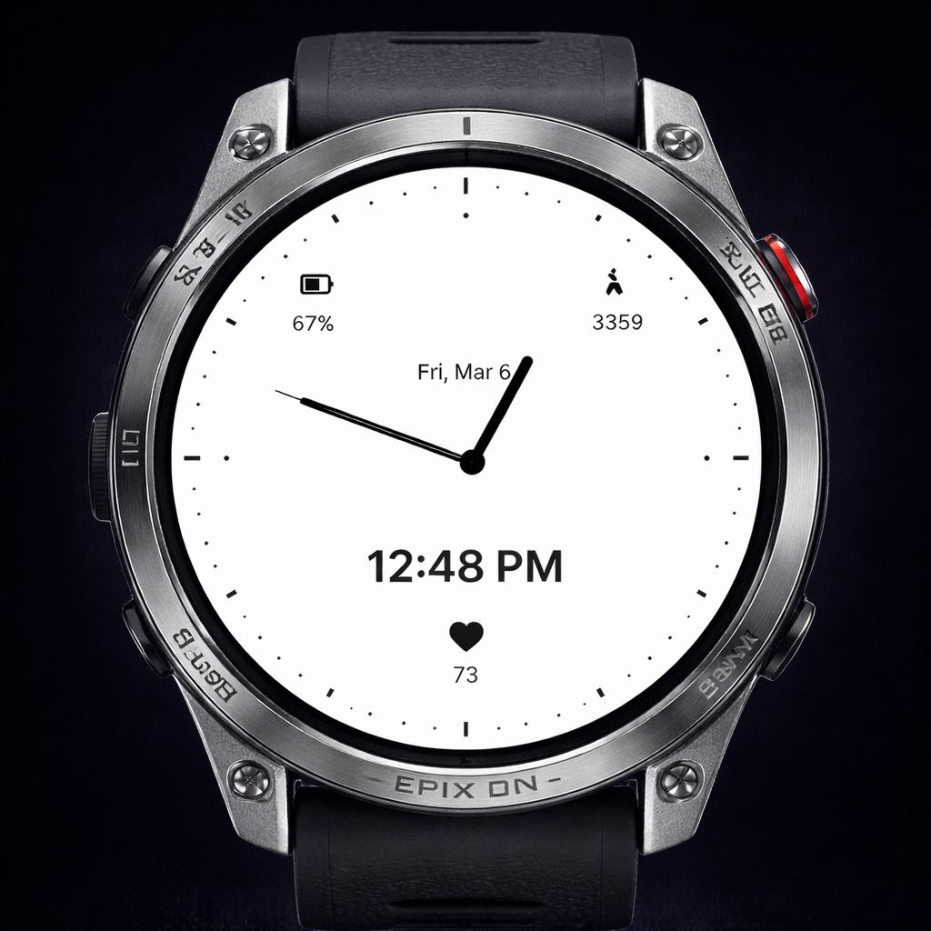 Neon Pulse – Minimal AMOLED Watch Face · Screenshot 1