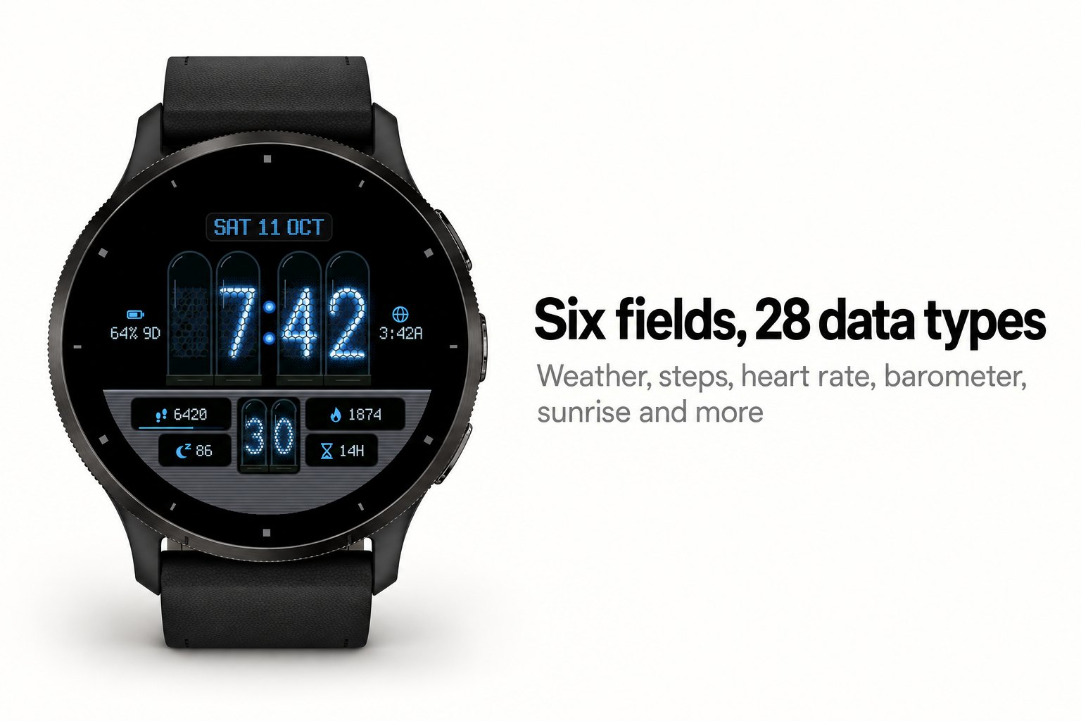 Kathode - Nixie Tube Watch Face · Screenshot 2
