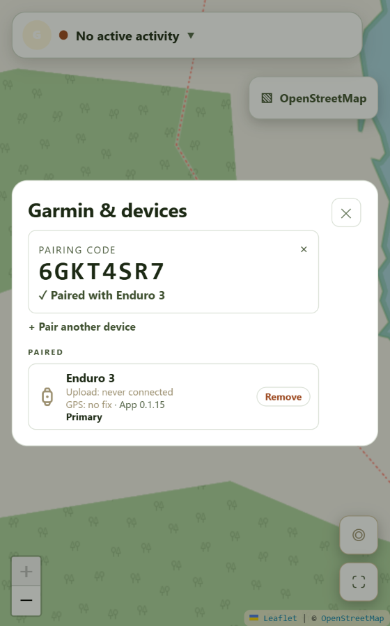 Trailflow Tracker · Screenshot 1