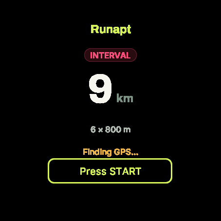 Runapt - 跑步计划与间歇教练 · Screenshot 0