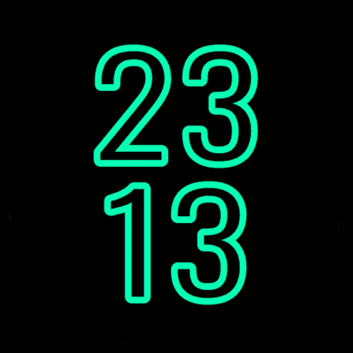 Outline Typography: Minimal Big Digits radium · Screenshot 0