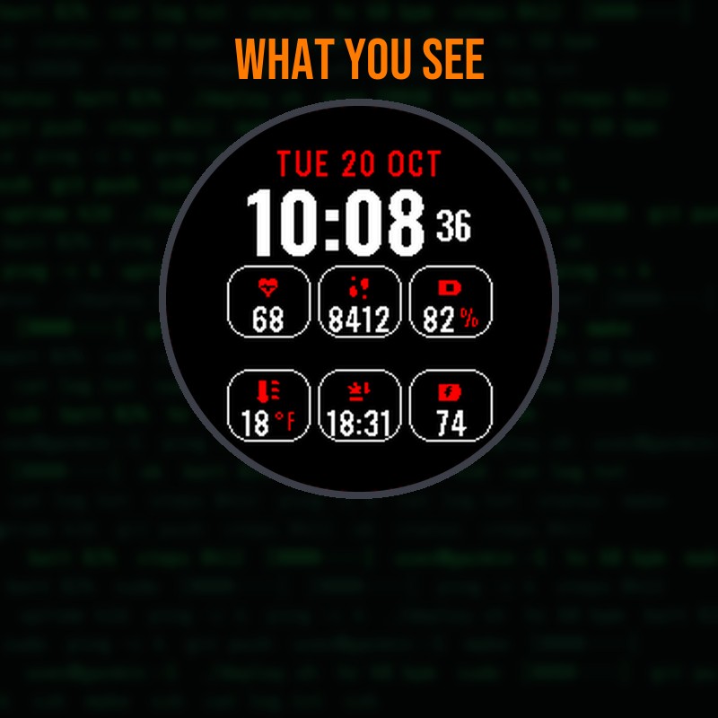 Lite Tiles watch face screenshot 2