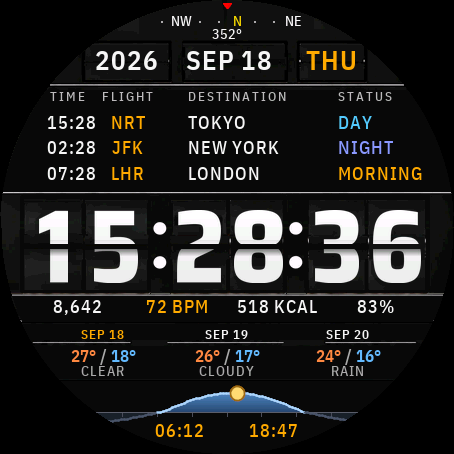 SHOT Airport - World Clock Watch Face · Screenshot 1