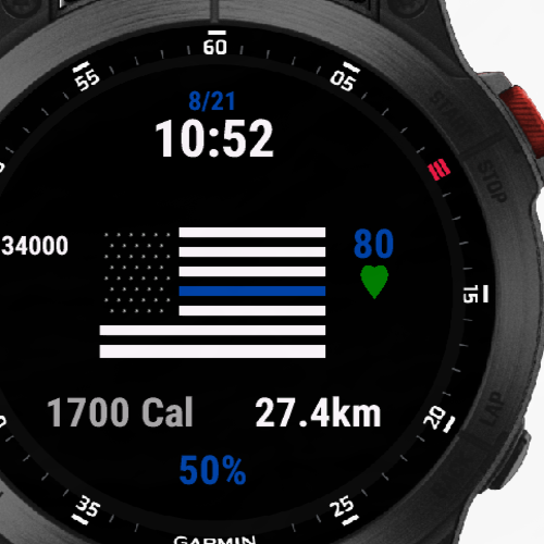 Thin Blue Line - Police Support Watchface · Screenshot 1