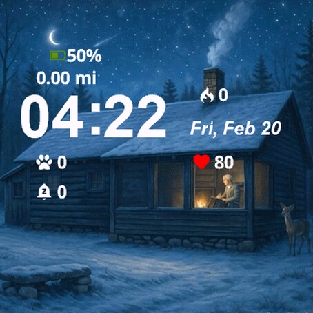 Cabin At Night Man Sitting Window · Screenshot 2