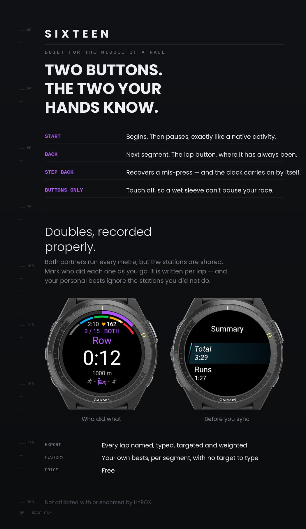 HYROX Race & Training Tracker - Sixteen · Screenshot 4