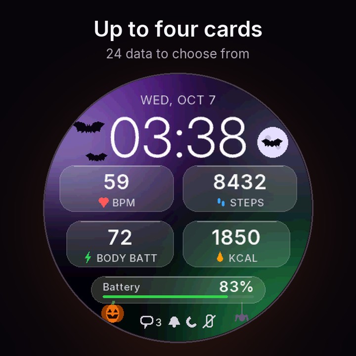 Glass Halloween - Spooky Watch Face · Screenshot 2