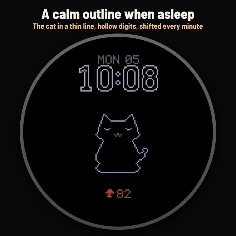 Astra Zen Cat Pro – 动画像素猫压力表盘 · Screenshot 4