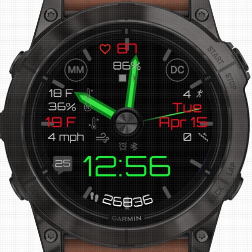 Stratos Touch 3D Green (Garmin Weather) · Screenshot 0