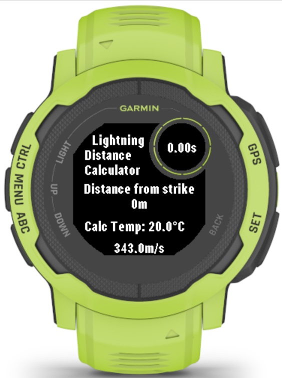 Lightning Distance Calculator/Telemeter · Screenshot 2