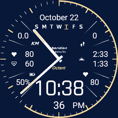 Neridian Octant - analog watch watch with multipe · Screenshot 3
