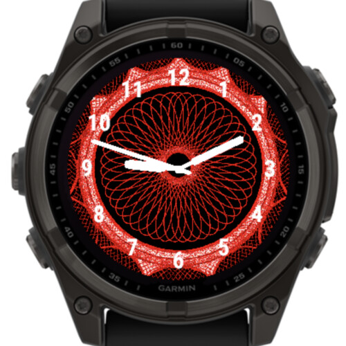 Red Mandala Analog 4