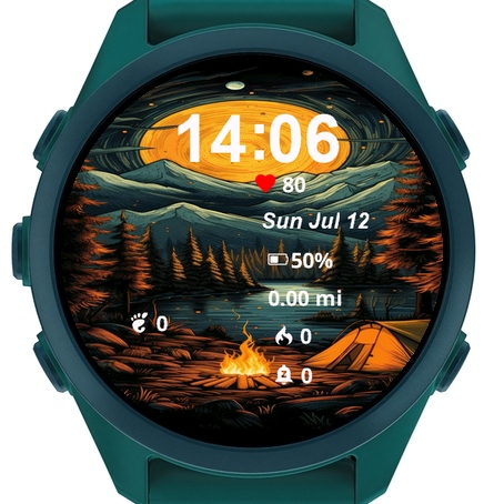 Campfire Middle Forest Full Moon · Screenshot 2