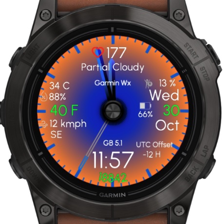 Gradient Blue - Garmin Weather · Screenshot 2