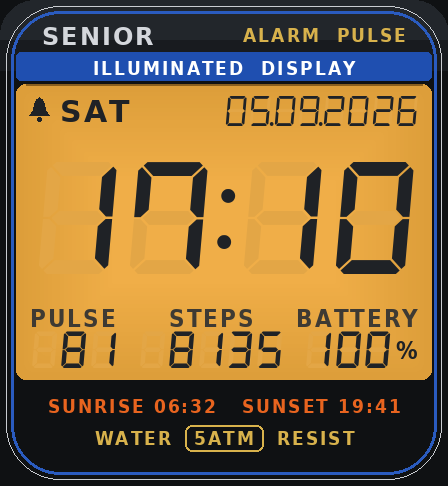 Senior LCD Type: Watch Face · Screenshot 2