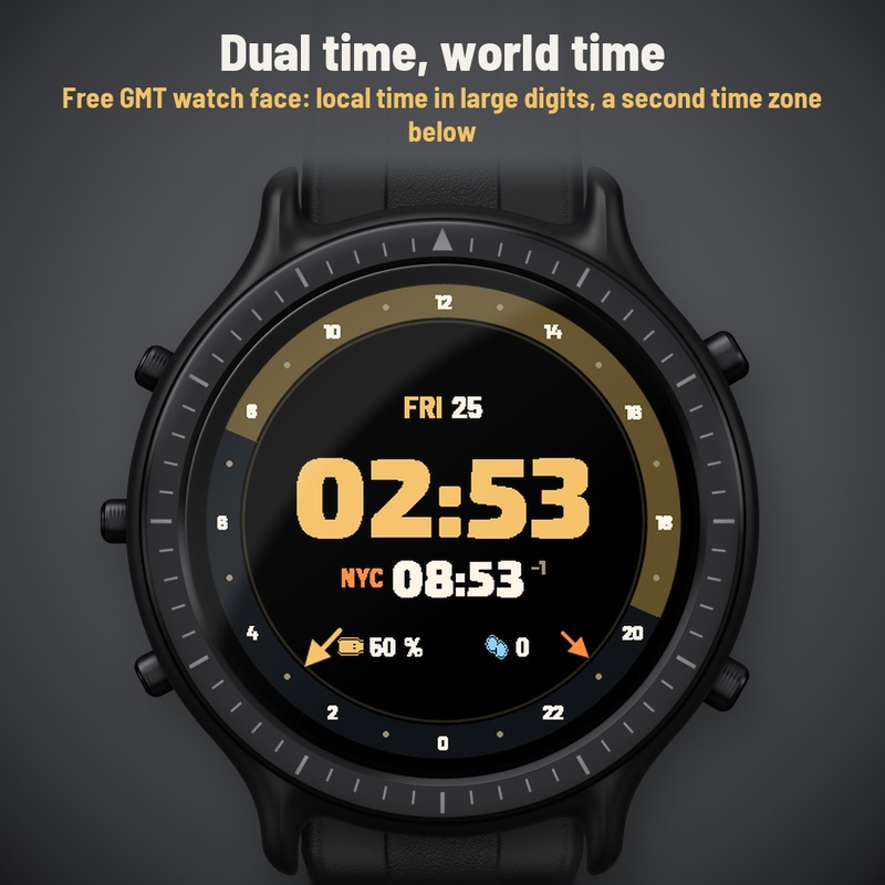 Astra Globe Free – 双时区表盘，世界时间 · Screenshot 0