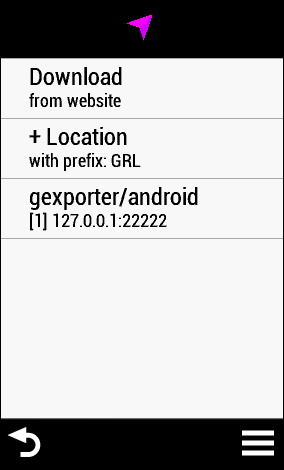 GRouteLoader App · Screenshot 1